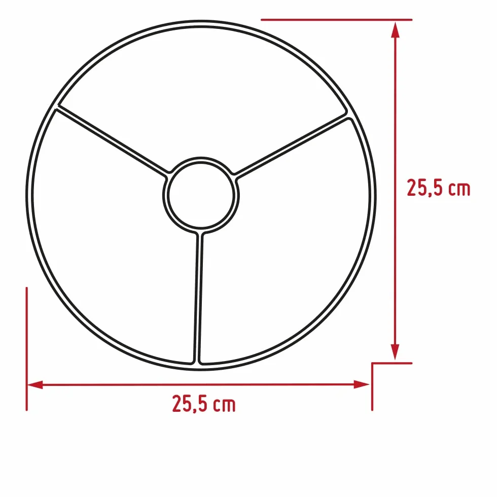 Nerthus FIH 914 okrągły porcelanowy talerz na przekąski 25,5 cm do serwowania przystawek i sosów